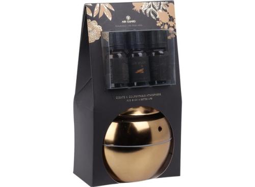 Diffuser glass gull/sort 10ml 3ass oljer