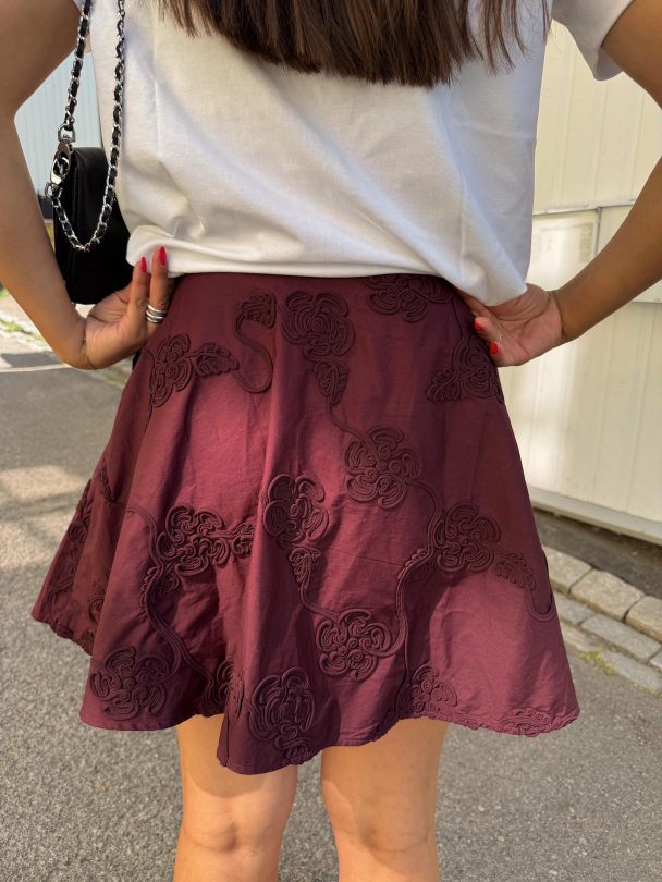 Flower Mini Skirt - Zinfandel  - Image 4