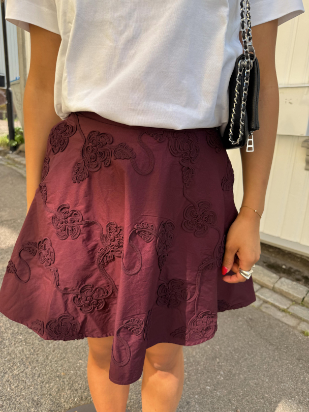 Flower Mini Skirt - Zinfandel  - Image 1