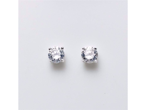 S&oslash;lv &oslash;restikk m. 5mm zirkonia 
