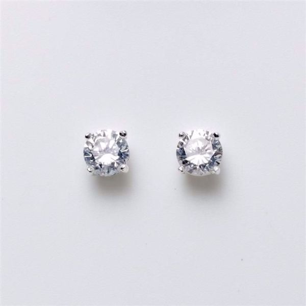 S&oslash;lv &oslash;restikk m. 5mm zirkonia 