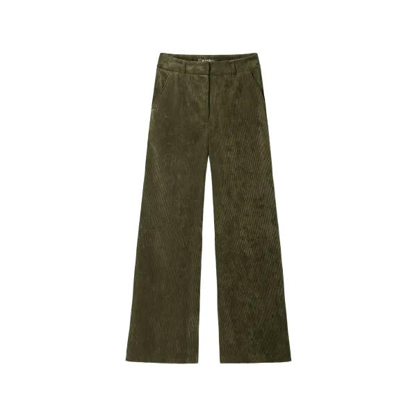 Amelie Olive Mission Cord Pants fra Cambio