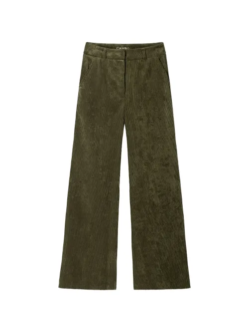 Amelie Olive Mission Cord Pants fra Cambio