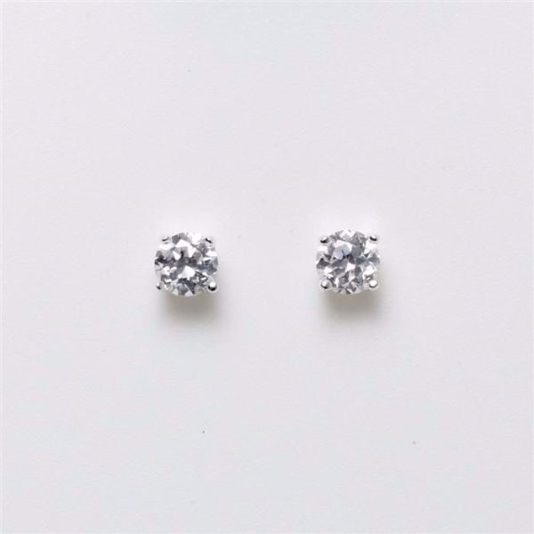 S&oslash;lv &oslash;restikk m. 4mm zirkonia 