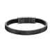 Braided Bracelet Black Leather/Steel 