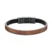 Braided Bracelet Brown Leather/Steel 