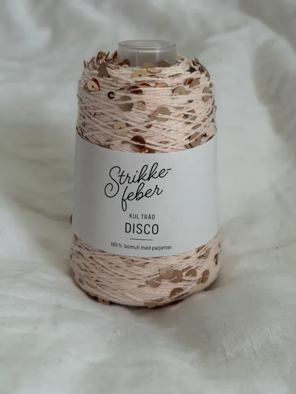 Strikkefeber - 26 - Disco 100 g - Fersken/Gull
