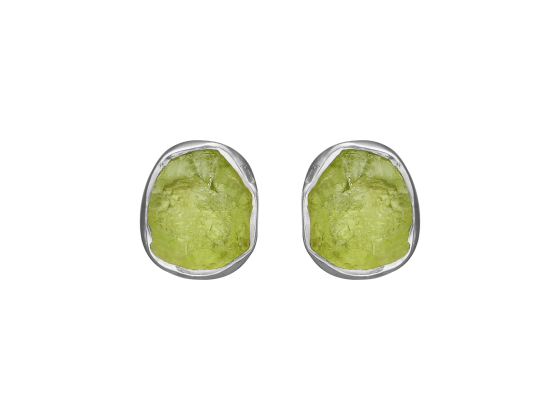 Siv Raw Peridot Silver