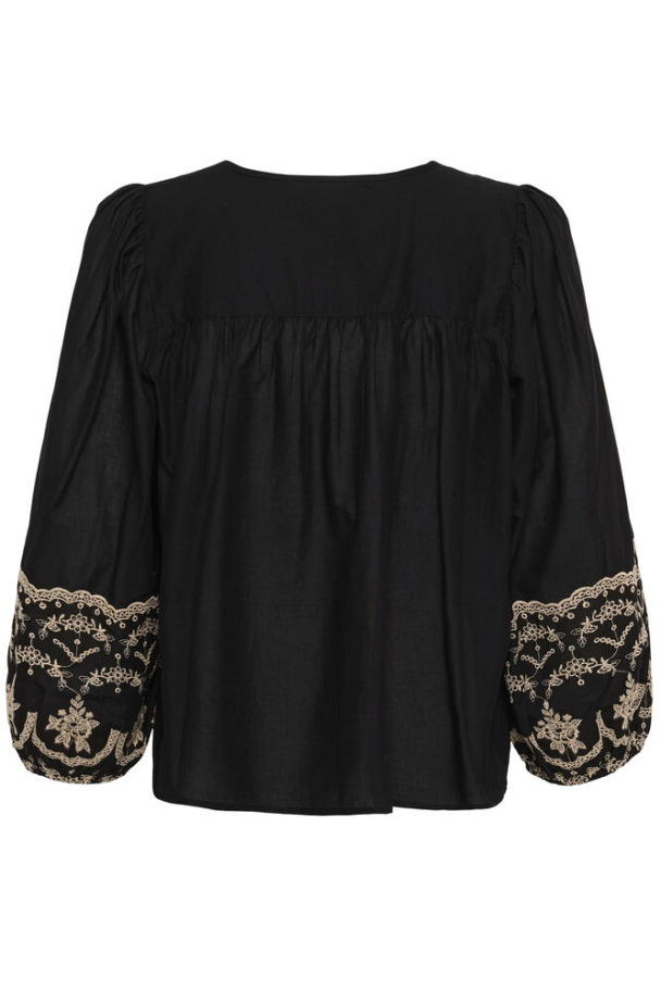 KAkis Bluse m/broderi svart - Image 4