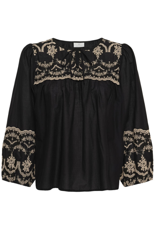 KAkis Bluse m/broderi svart - Image 3