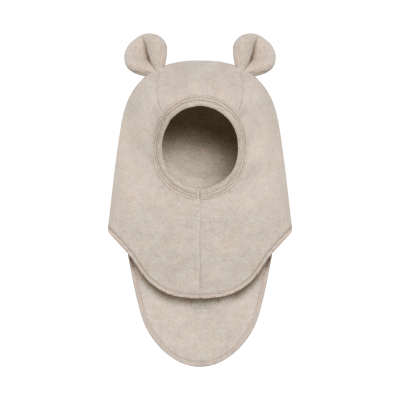Balaclava Ears Wool Fleece - Camel Melange