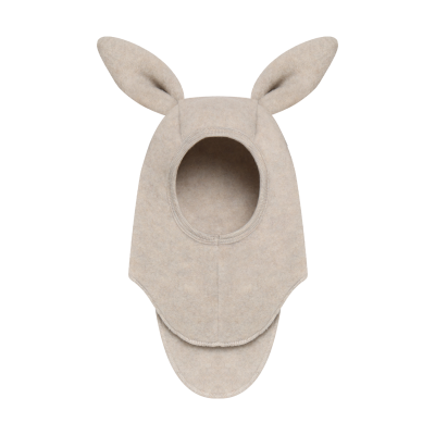 Balaclava Ears Wool Fleece - Camel Melange