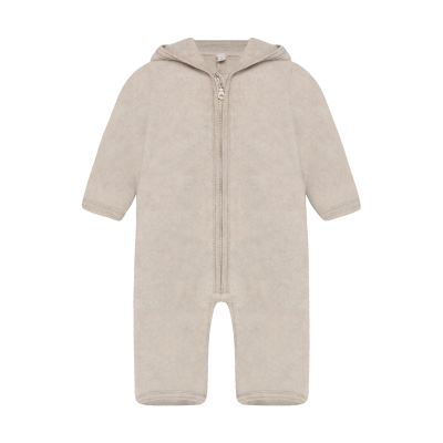 Pram Suit Ears Wool Fleece - Camel Melange