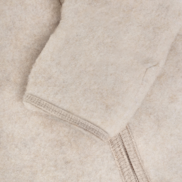 Pram Suit Ears Wool Fleece - Camel Melange - Image 4