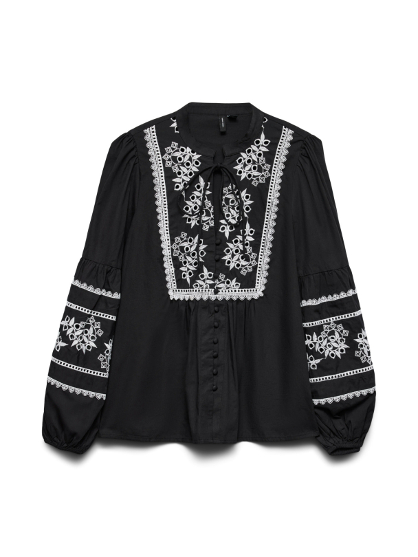 VMEMOLA EMB LS TOP WVN