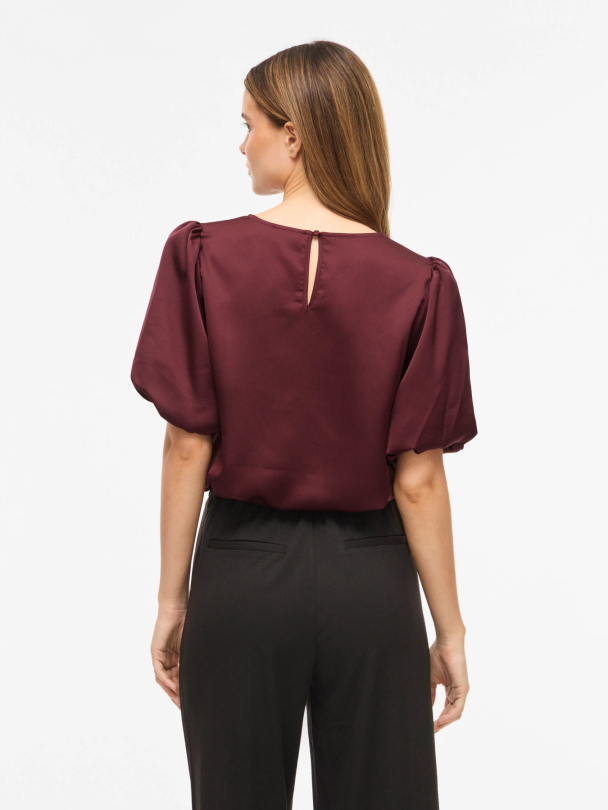 VIELLETTE 2/4 SATIN PUFF TOP - NOOS - Image 5