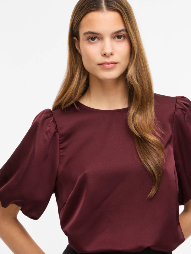 VIELLETTE 2/4 SATIN PUFF TOP - NOOS - Image 2