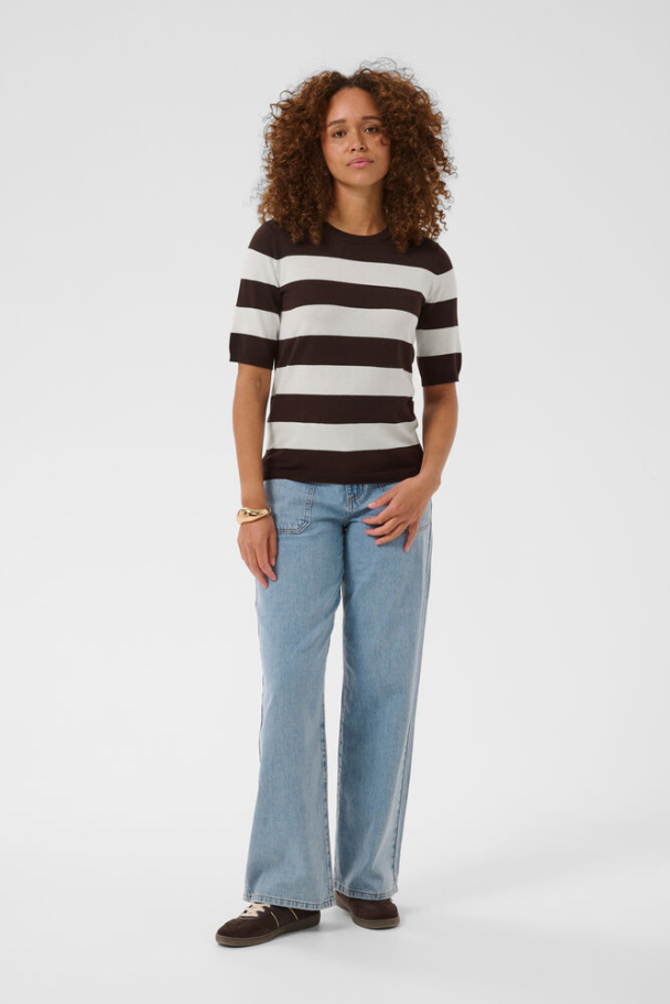 KAlizza Striped Topp brun/offwhite - Image 2