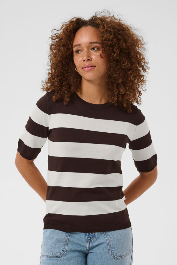 KAlizza Striped Topp brun/offwhite - Image 1
