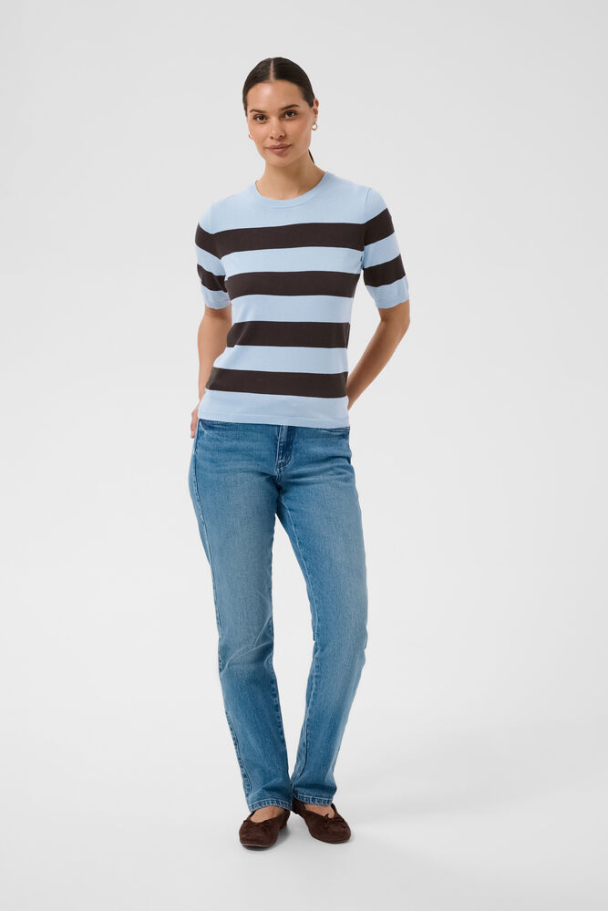 KAlizza Striped Topp lysblå/brun - Image 2