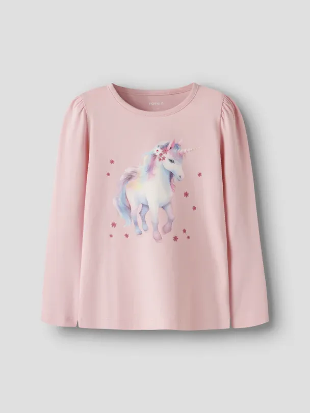 NMFKimia langermet topp, rosa - Image 1