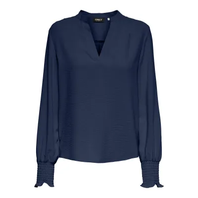 Mette V-Neck Smock Top