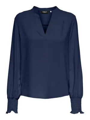 Mette V-Neck Smock Top