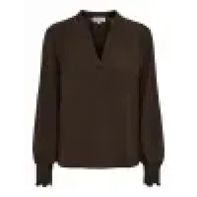 Mette V-Neck Smock Top