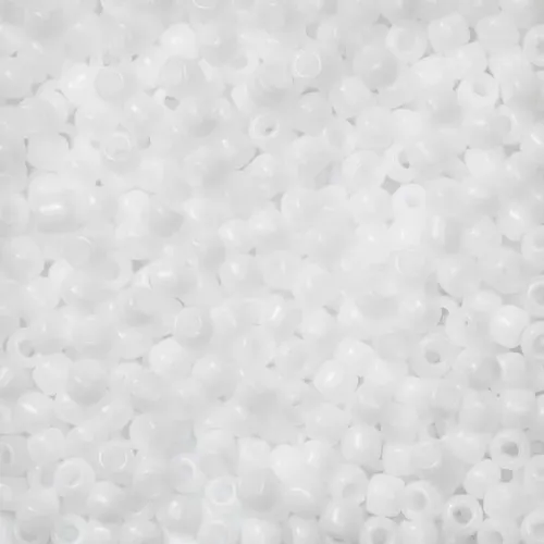 TOHO-perler runde 11/0 – hvit, 41 Opaque white
