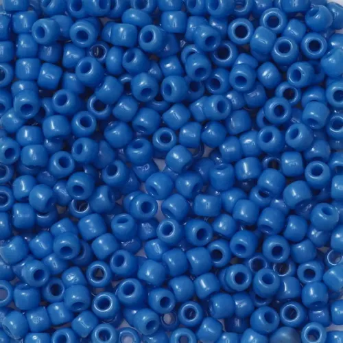 TOHO-perler runde 11/0 – blå, 43D Opaque cornflower