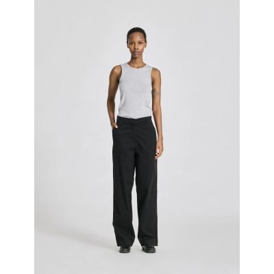 Natalie Cotton Stretched Twill Pants Black