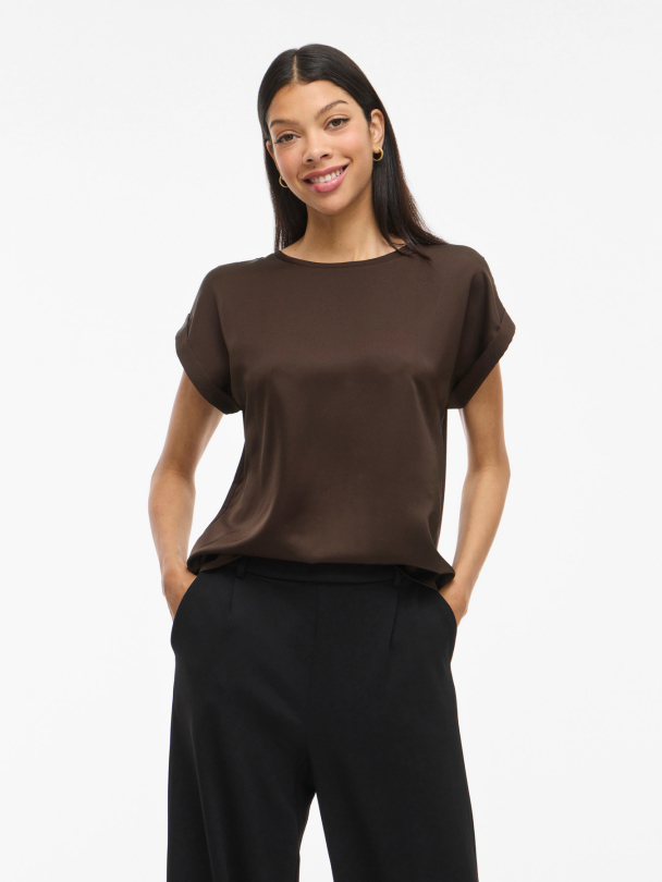 VIELLETTE S/S SATIN TOP - NOOS - Image 2