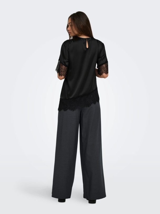 ONLINDONA 2/4 SATIN LACE TOP WVN - Image 6