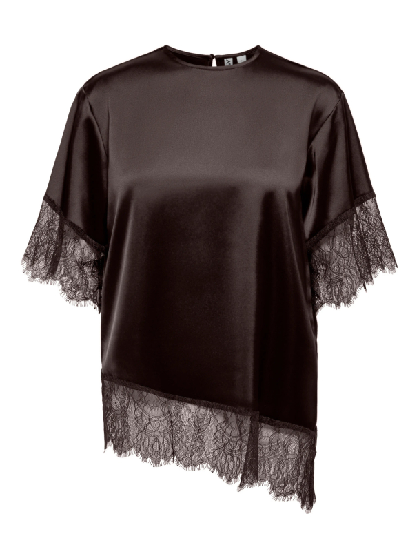 ONLINDONA 2/4 SATIN LACE TOP WVN - Image 1