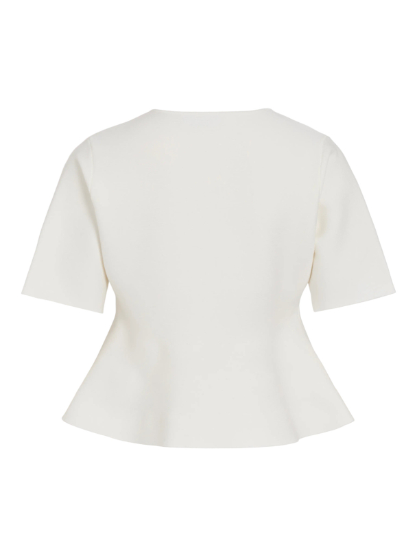 VISWAY O-NECK 2/4 PEPLUM KNIT CARDIGAN - Image 2