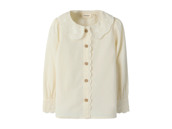 Ola Loose Shirt / Bluse, Turtledove - Lil' Atelier