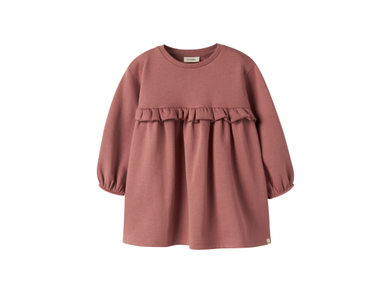 Kilano Loose Sweat Dress, Withered Rose - Lil' Atelier
