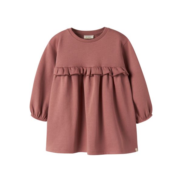 Kilano Loose Sweat Dress, Withered Rose - Lil' Atelier
