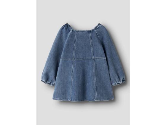 Obello Loose Denim Dress, Dark Blue Denim - Lil' Atelier