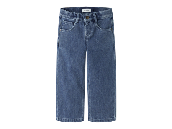 Obello Wide Jeans, Dark Blue Denim - Lil' Atelier
