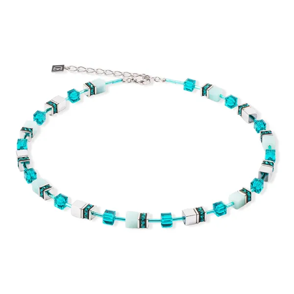 GEOCUBE Necklace Iconic Precious Silver & Green