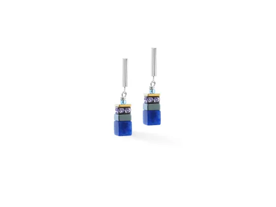 GeoCUBE Earrings Precious Motion Blue Moon Bicolour
