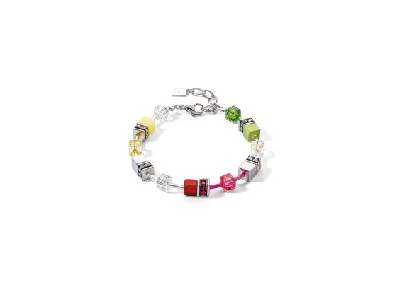 GEOCUBE Bracelet Citrus Green & Red