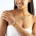 Round Statement Gold Watch Sparkling Festive Red 