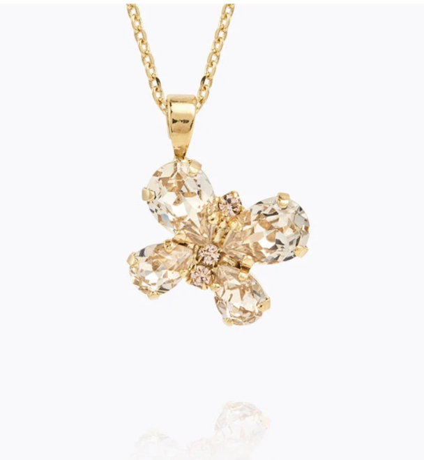 Butterfly Stud Necklace - Gold Silk - Image 1