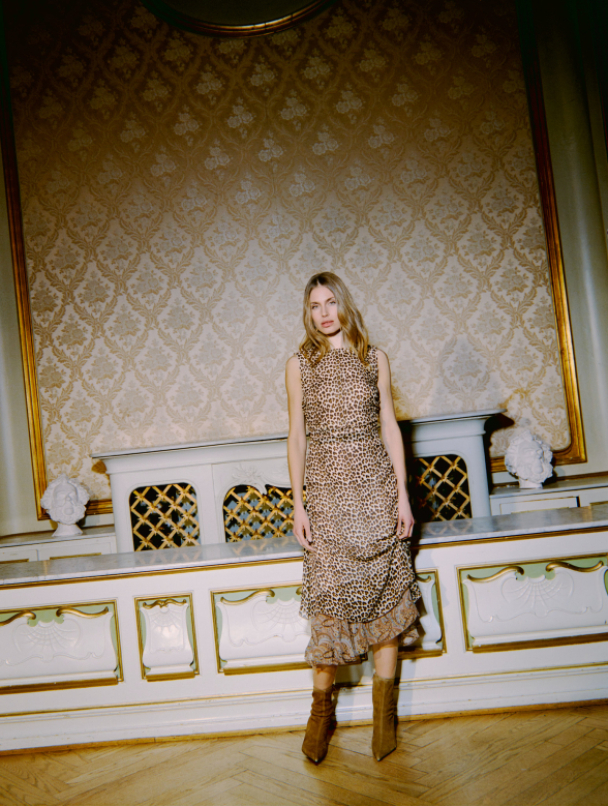 Chiffon Sleeveless Dress - Wilderness - Image 3