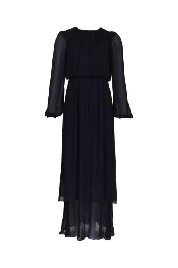 Chiffon Maxi Dress - Black - Image 1