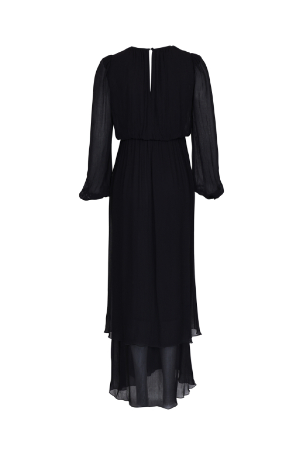 Chiffon Maxi Dress - Black - Image 4