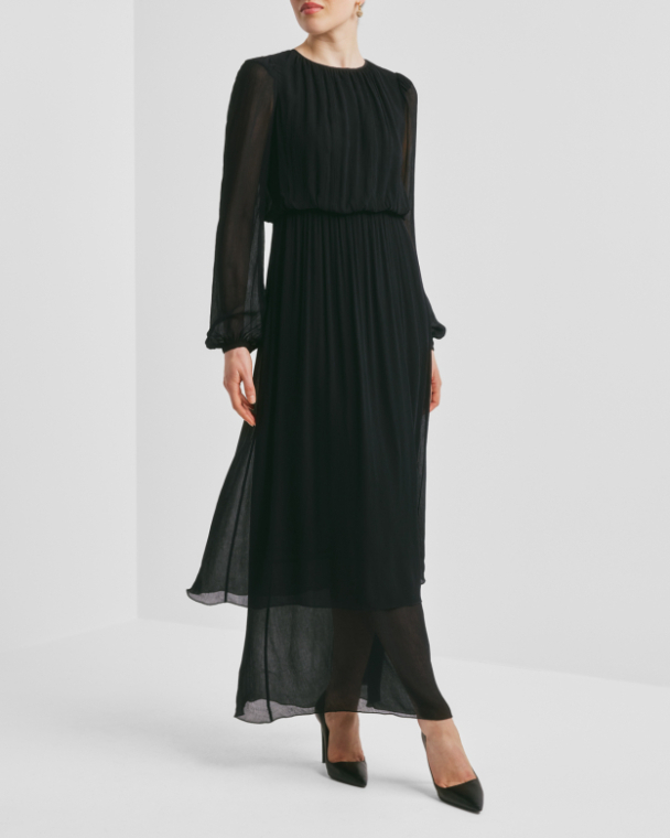 Chiffon Maxi Dress - Black - Image 2