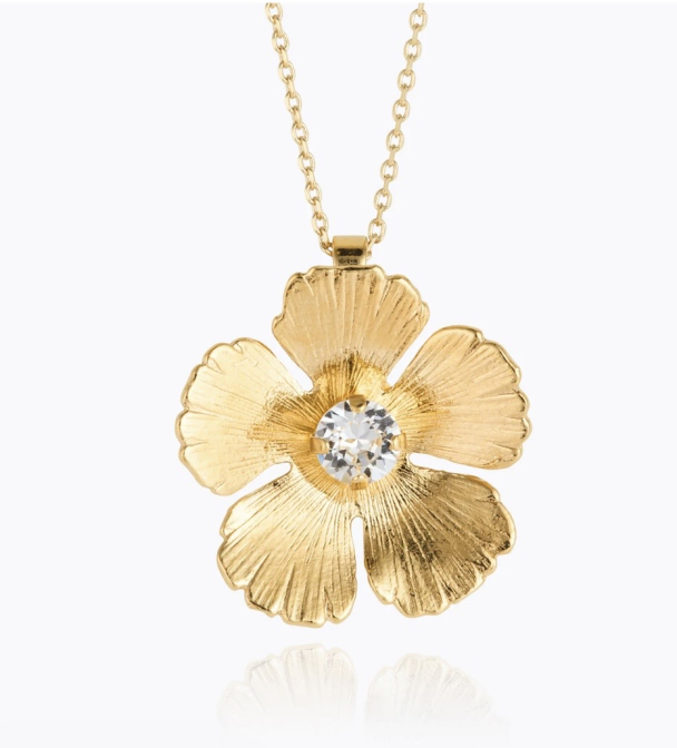 Mini Anemone Necklace Gold-Crystal - Image 1